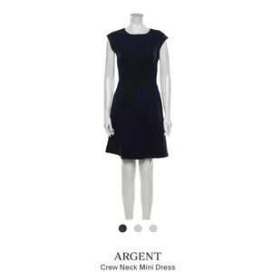 Argent Crew Neck Mini Dress